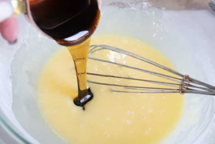 adding dark corn syrup to apple pie filling