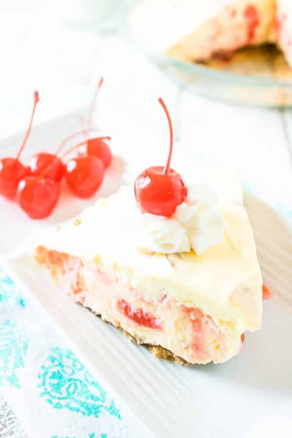 almond cherry mousse pie