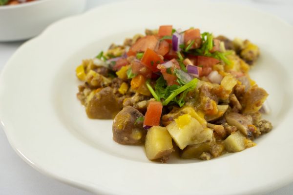 Slow Cooker Breakfast Casserole with Fresh Homemade Pico Sauce