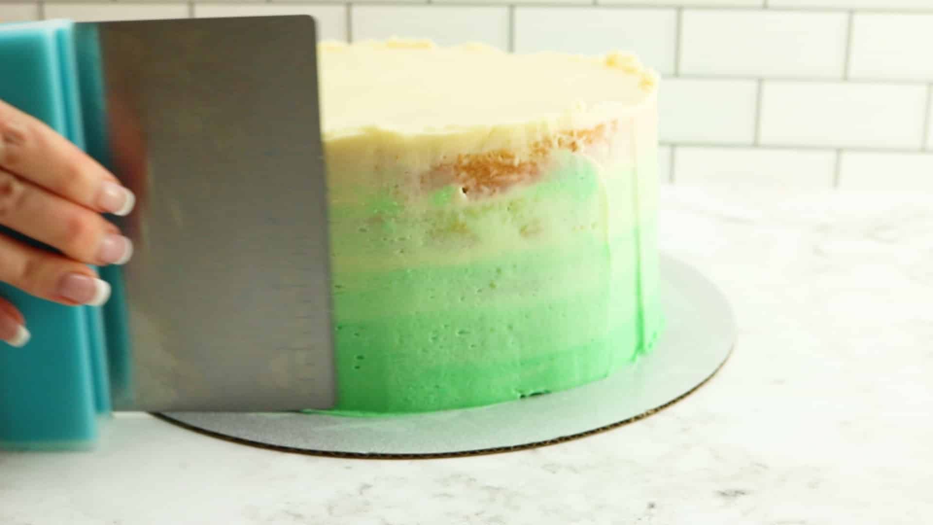 How to Make an Ombre Cake and Ombre Frosting Easy Directions