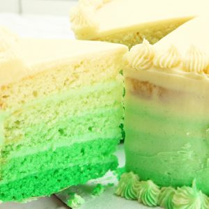 green ombre cake