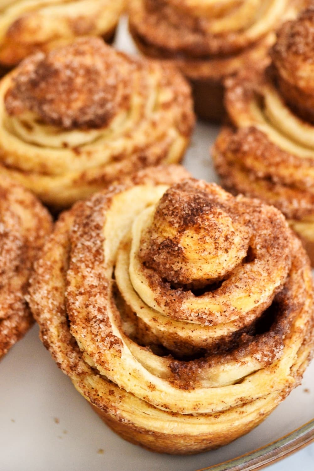 Cinnamon Sugar Cruffins close up