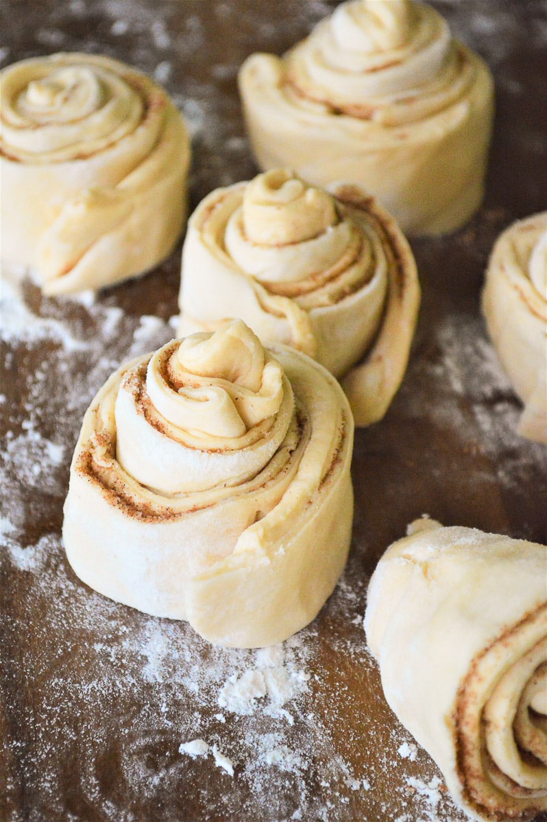 Cinnamon Sugar Cruffins ready to be baked