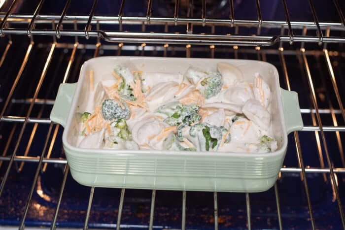 pierogi casserole in the oven