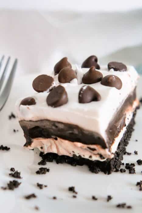 No Bake Chocolate Lasagna - Dessert - All She Cooks