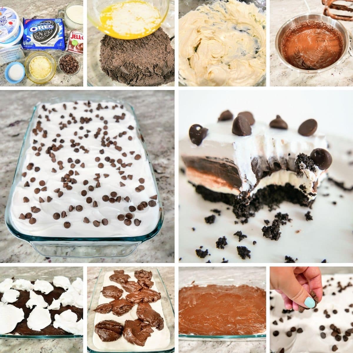 how to make chocolate lasagna collage
