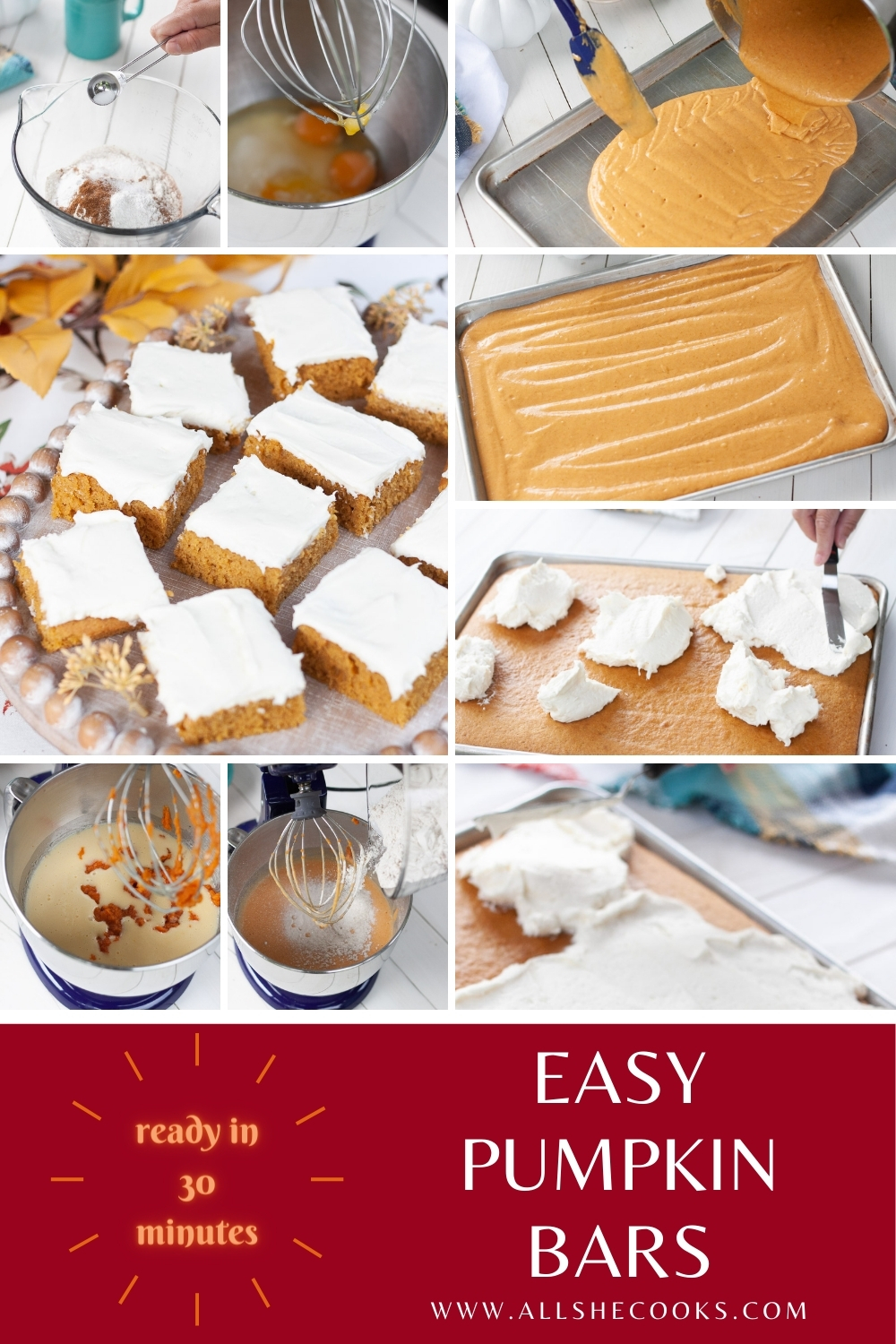 Easy Pumpkin Bars | All She Cooks