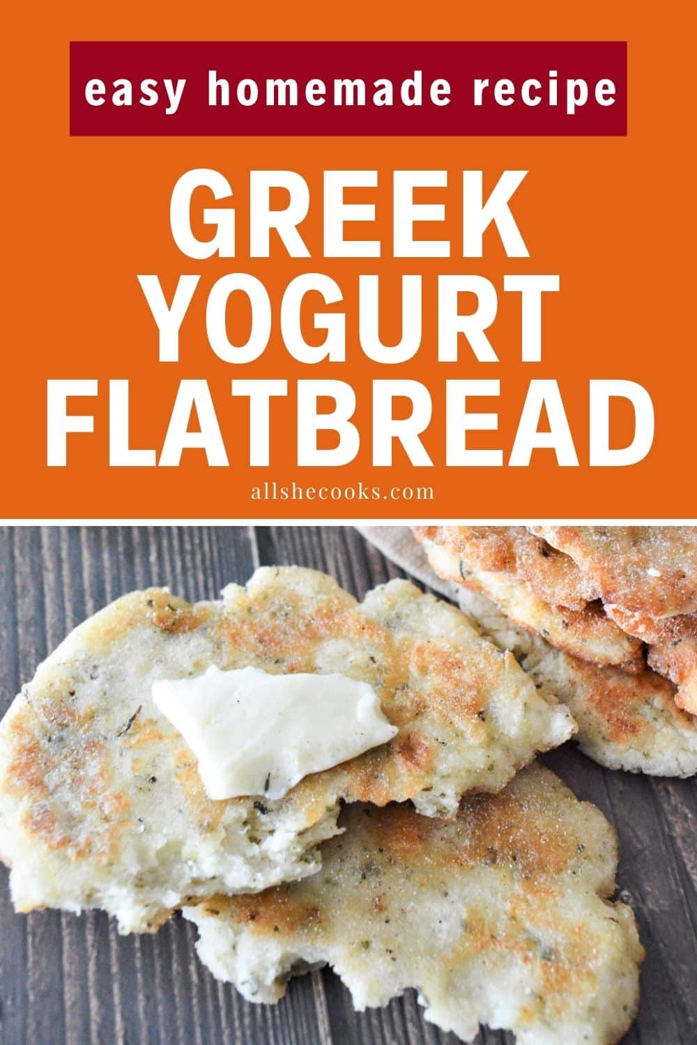 Greek Yogurt Flatbread Easy Quickbread All She Cooks