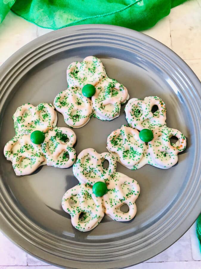 Shamrock Pretzels - St. Patrick's Day | All She Cooks