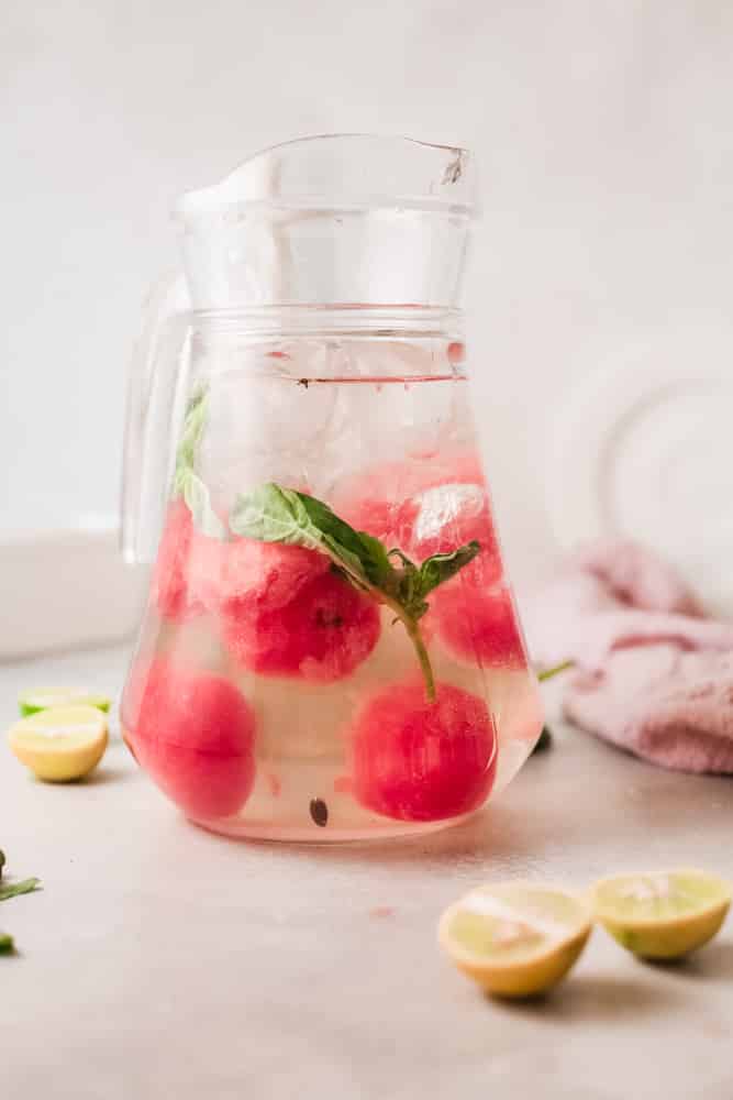 pitcher of watermelon drink