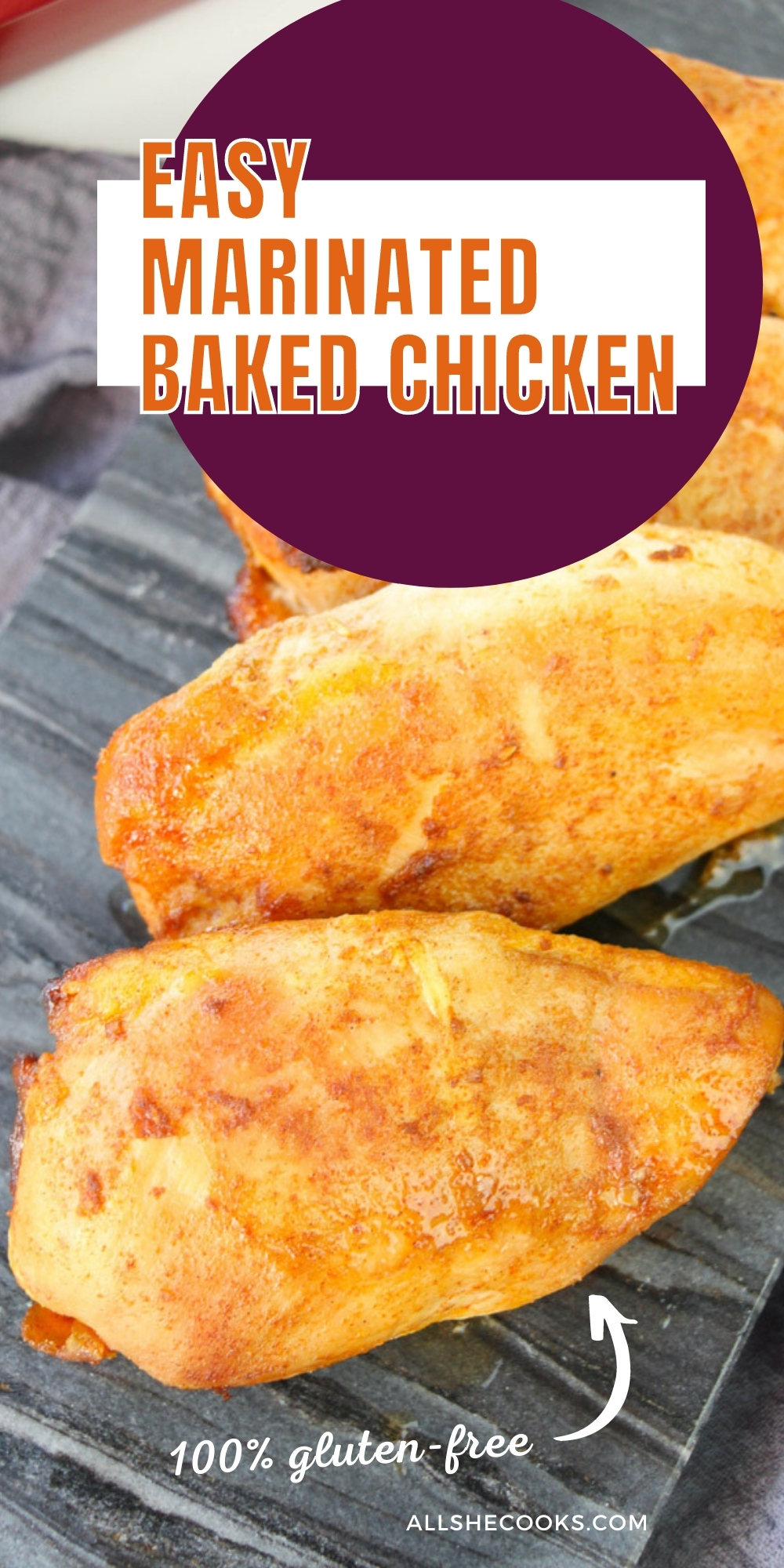 Easy Marinated Baked Chicken Freezer Meal All She Cooks