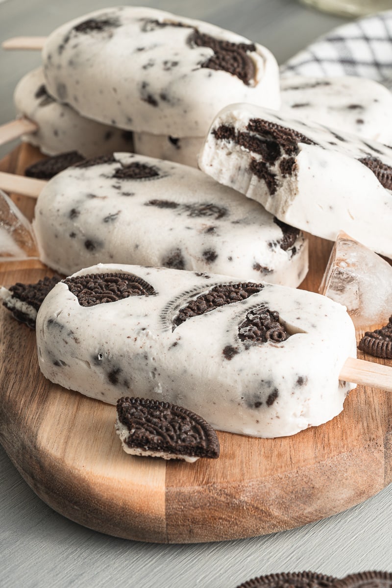 stack of Oreo popsicles