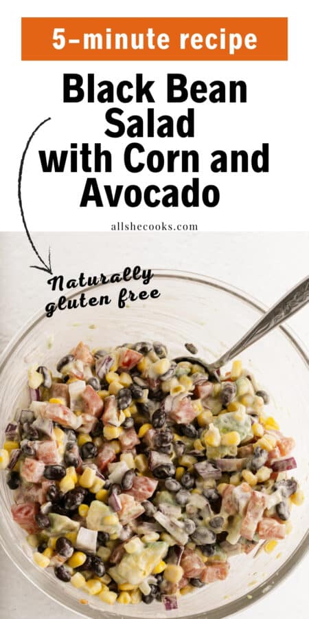 black bean corn avocado salad