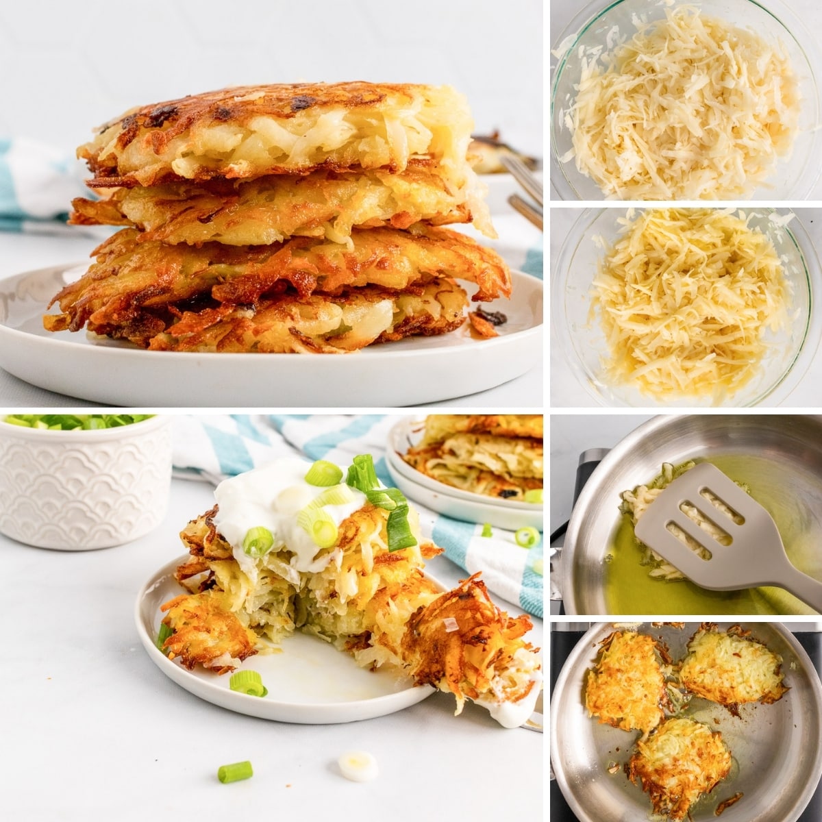 how to make german potato pancakes collage