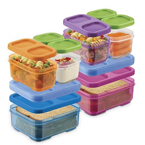 kid childrens bunny bing sandwich box & cutlery pasta food plastic tub container 