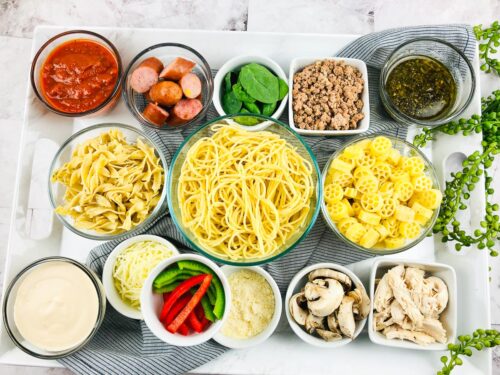 build your own pasta stations
