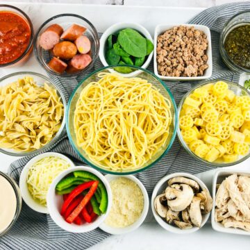 build your own pasta stations