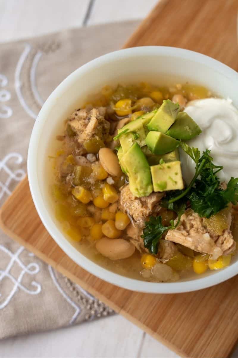 Slow Cooker White Chicken Chili Easy Crock Pot Meal All She Cooks