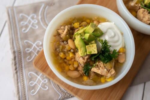 Slow Cooker White Chicken Chili | Easy Crock Pot Meal | All She Cooks