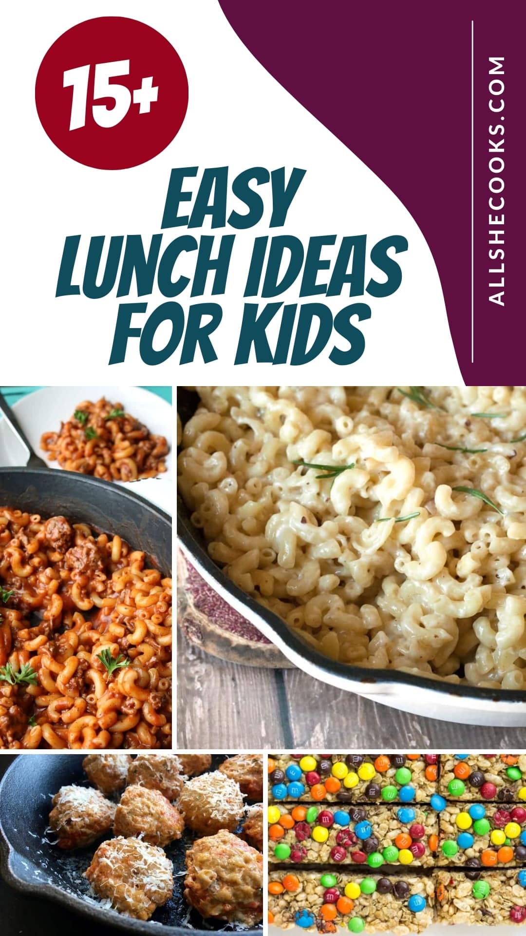 Easy Lunch Ideas for Kids - Mains and Snacks - All She Cooks