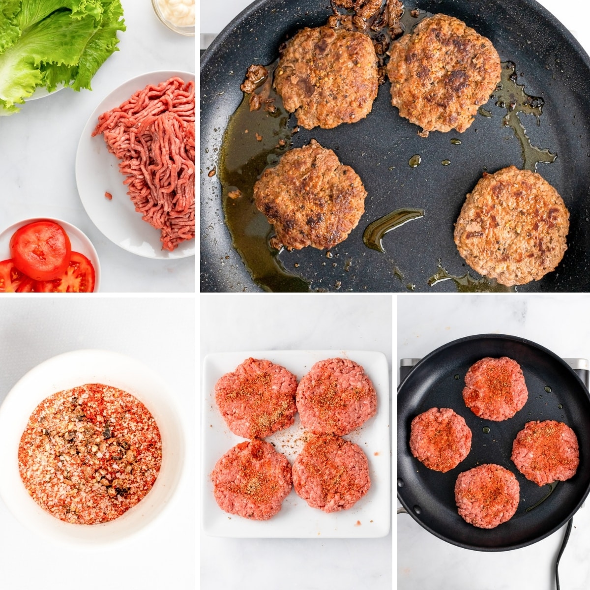 how to make homemade burgers collage