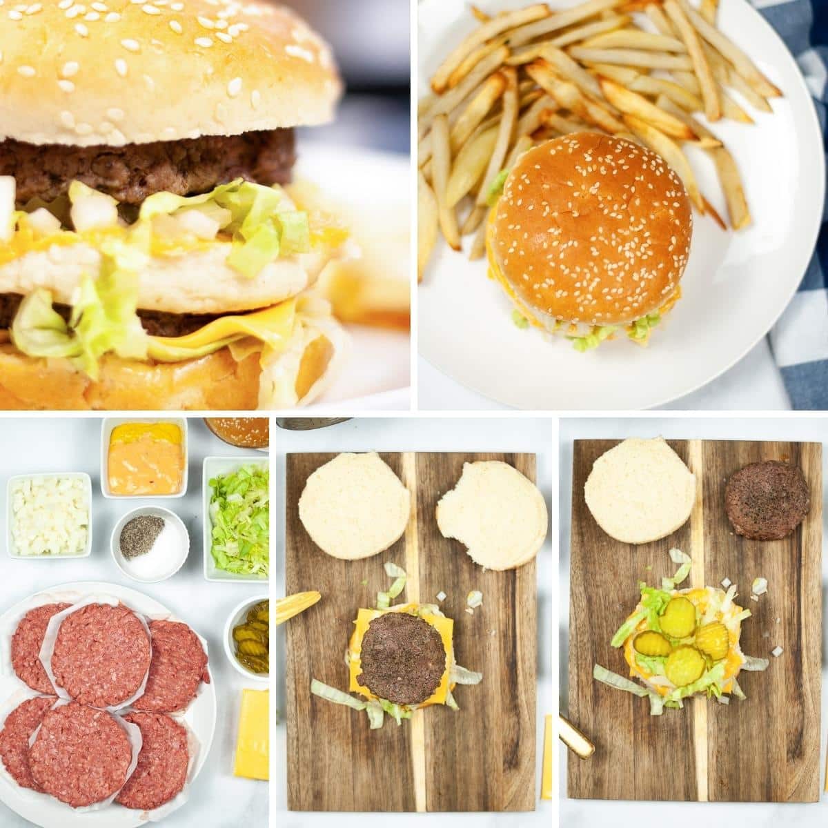 how to make copycat big Mac collage