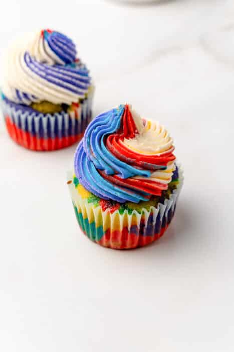 colored cupcakes