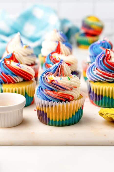 colored cupcakes