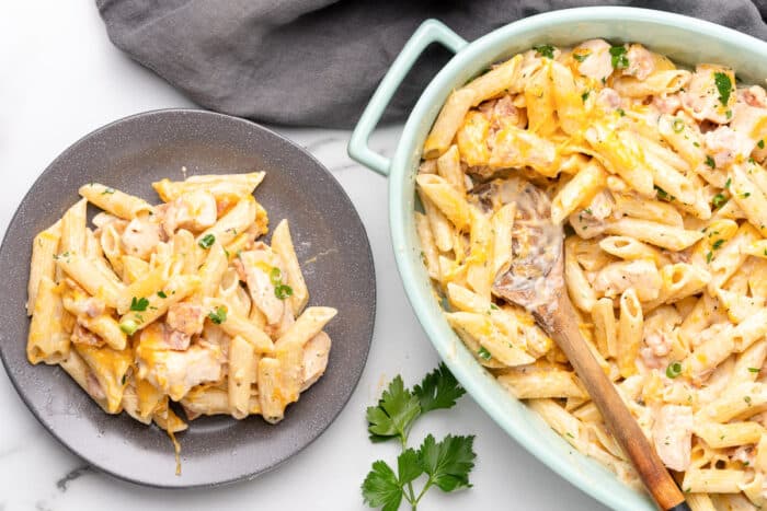 Chicken Bacon Ranch Pasta - All She Cooks