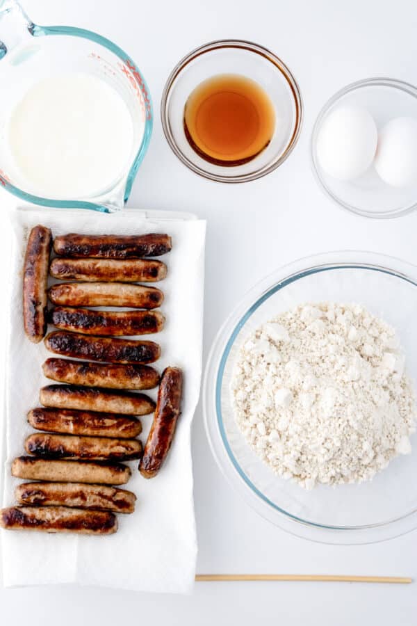 Pancake and Sausage on a Stick All She Cooks