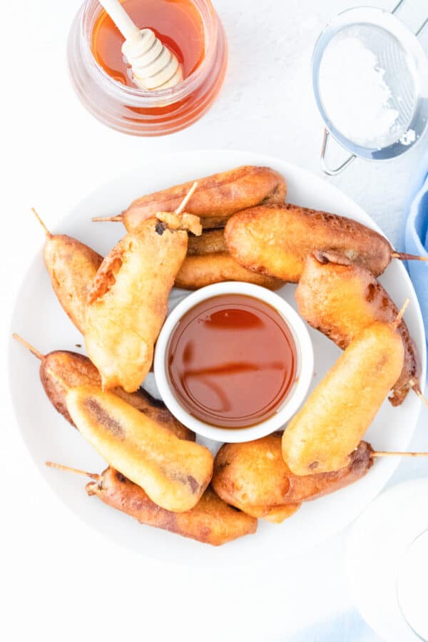 Pancake and Sausage on a Stick All She Cooks