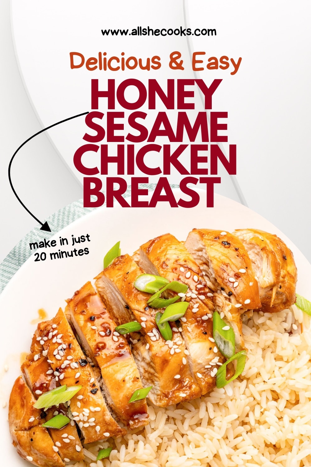 Honey Sesame Chicken Breast - All She Cooks