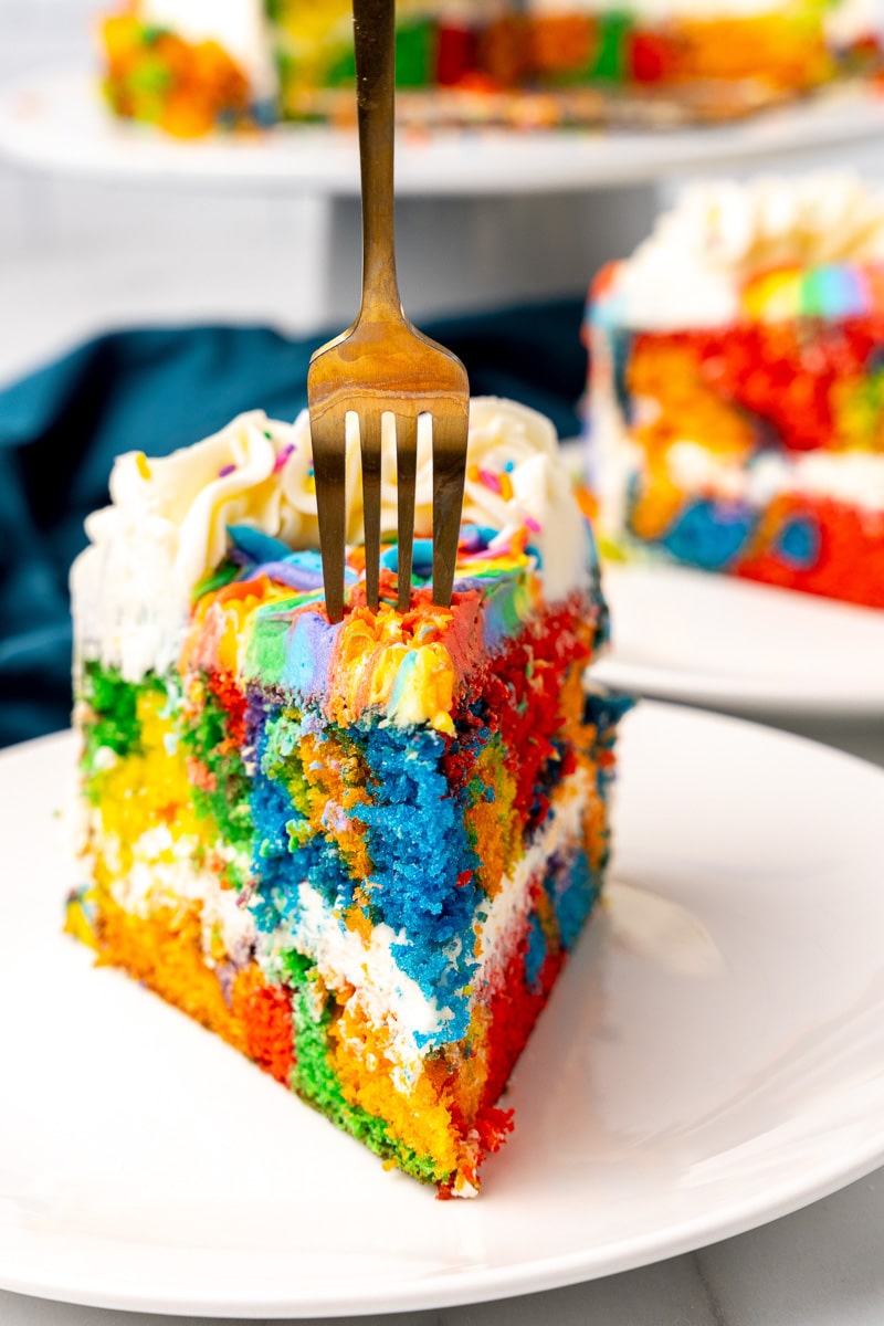 Rainbow Layer Cake Recipe | MyRecipes