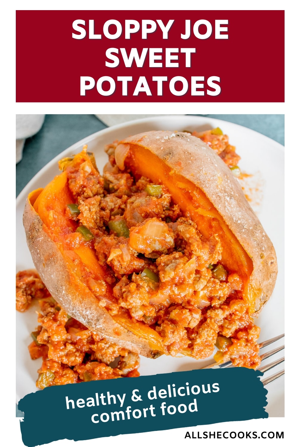 Sloppy Joe Sweet Potatoes All She Cooks
