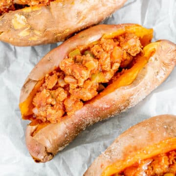 sloppy joe stuffed sweet potatoes