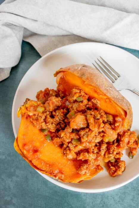 sloppy joe stuffed sweet potatoes