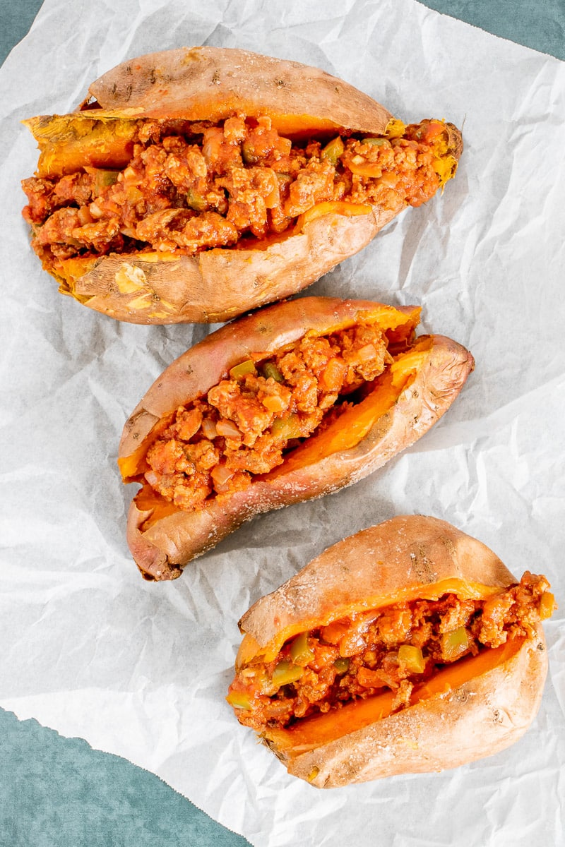 sloppy joe stuffed sweet potatoes