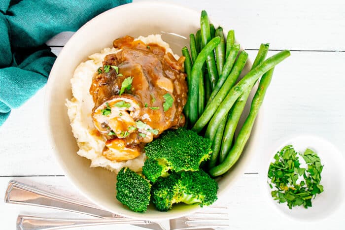 Hamburger Steaks with Mashed Potatoes - All She Cooks