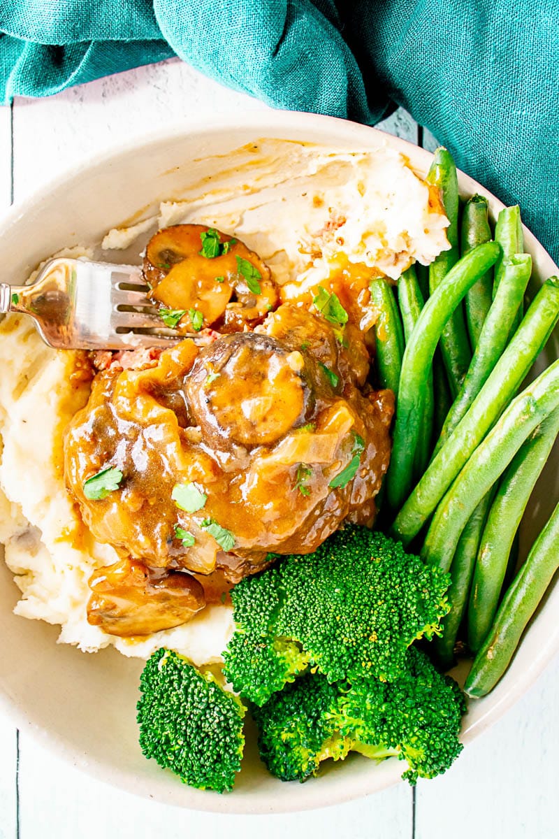 Hamburger Steak Recipe with Onions and Gravy - Add a Pinch