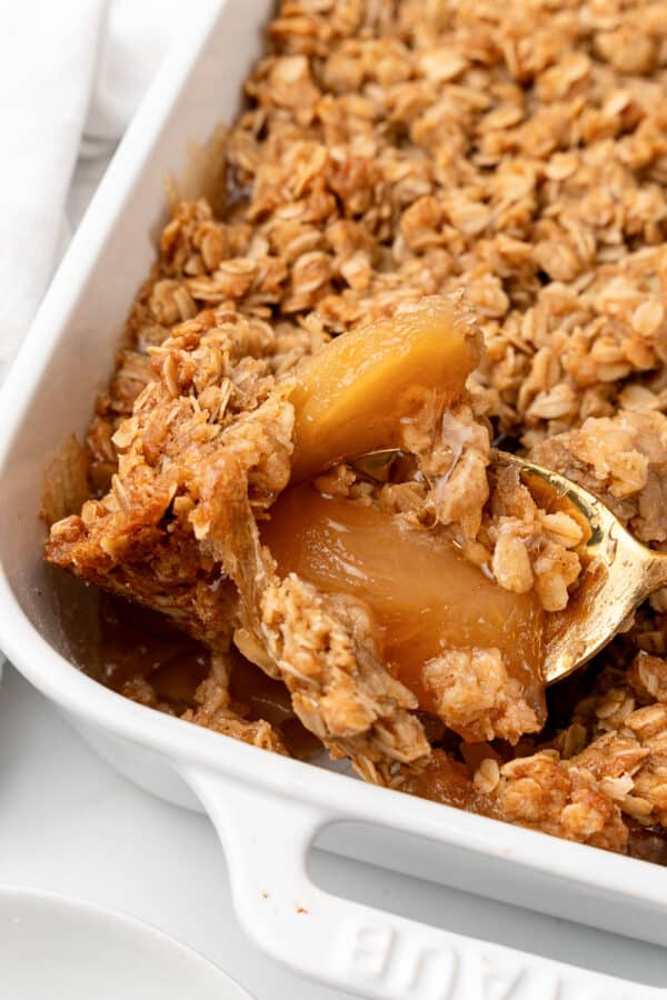 Apple Crisp with Canned Apple Pie Filling - All She Cooks