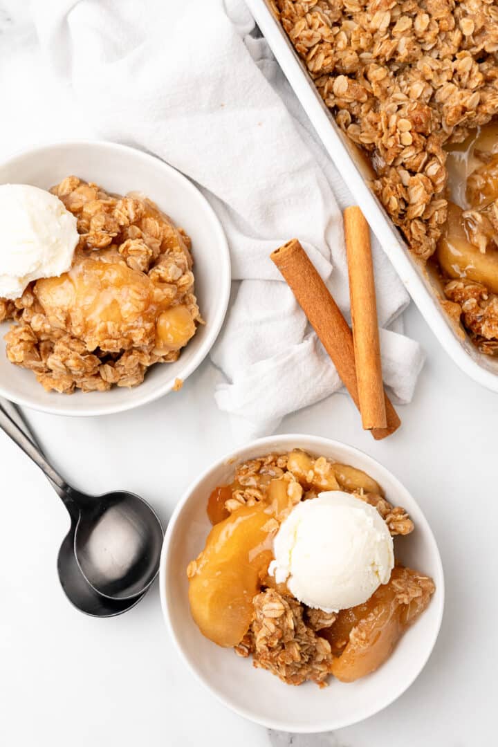Apple Crisp with Canned Apple Pie Filling - All She Cooks