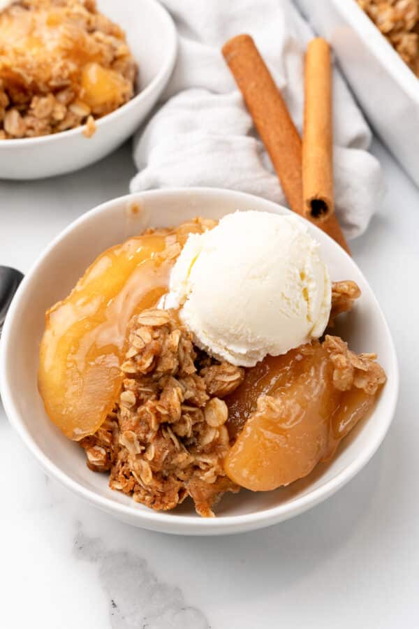 Apple Crisp with Canned Apple Pie Filling - All She Cooks