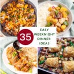collage of my favorite easy dinner recipes
