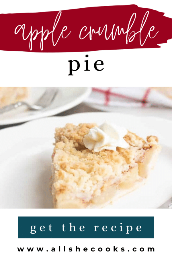 Apple Crumble Pie Pinterest pin graphic 1