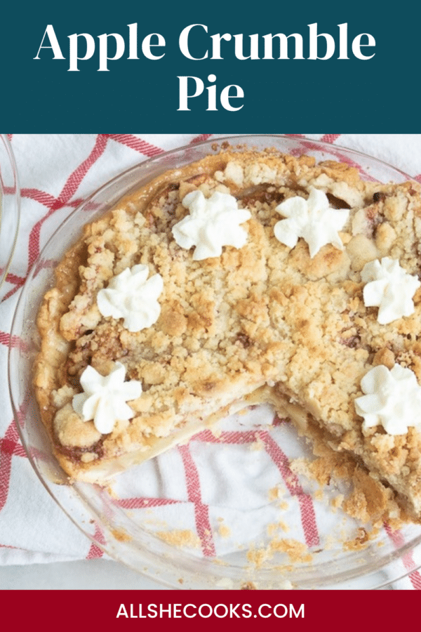 Apple Crumble Pie Pinterest pin graphic 2