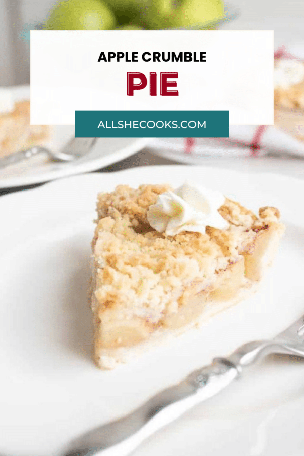 Apple Crumble Pie Pinterest pin graphic 3